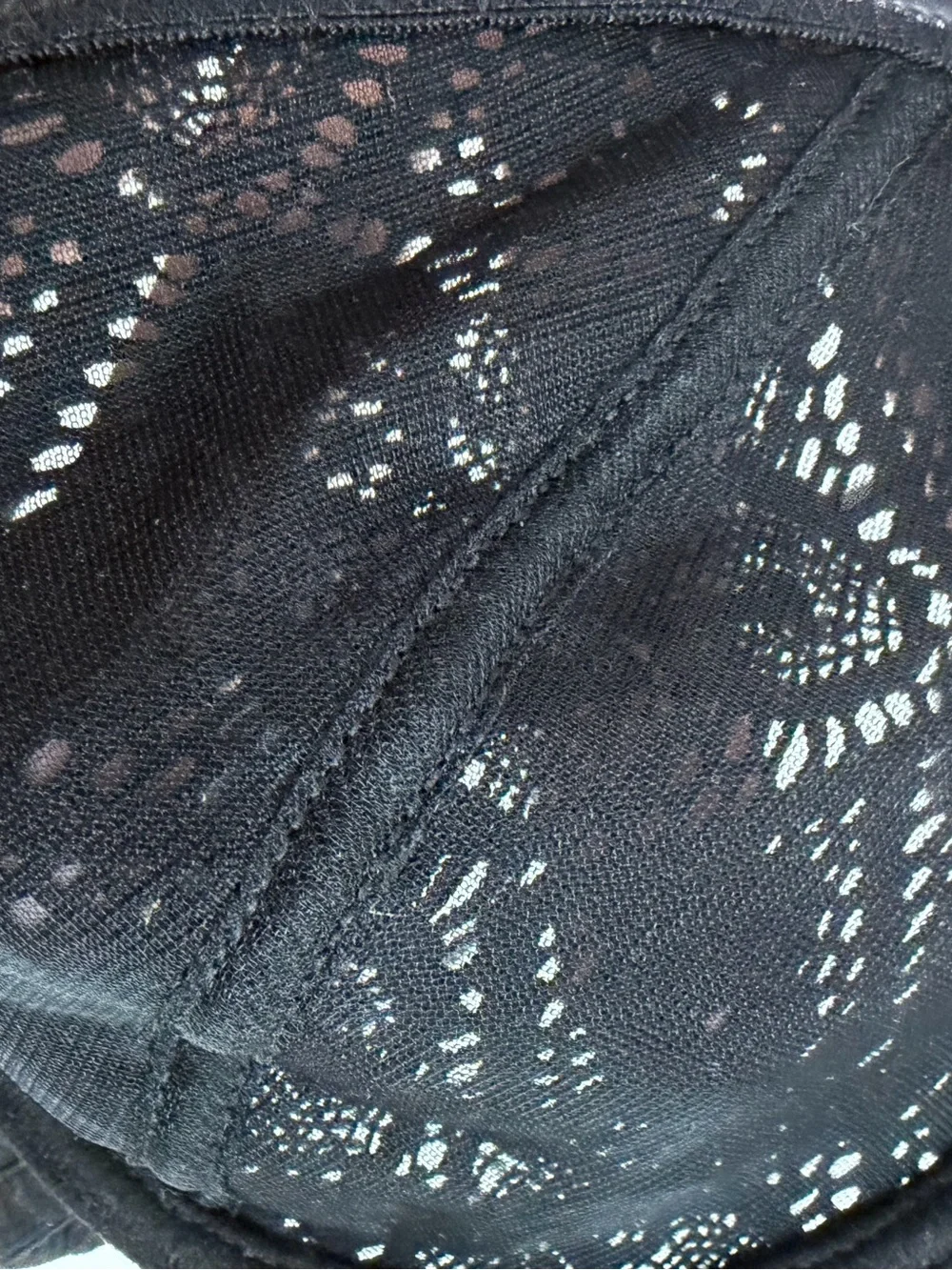 intimately Free People Balconette Bra Lace Underwire Unlined Boning Piping Black